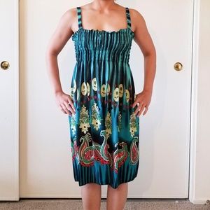 Green and black women's size M dress
